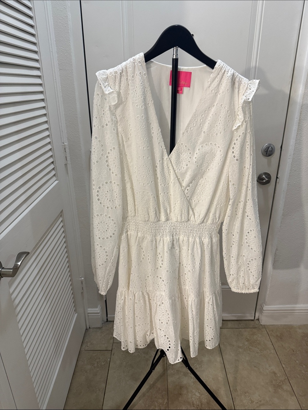 Lilly Pulitzer White Eyelet Long Sleeve Dress
